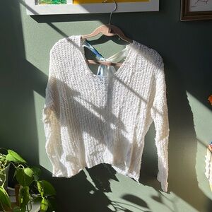 Loose knit Neely sweater with open back